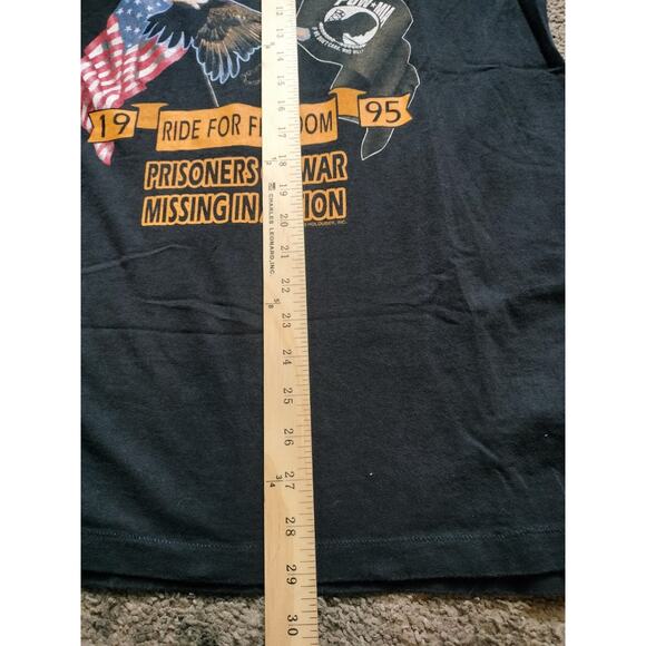 Vintage 1995 Rolling Thunder t-shirt Harley Davidson Washington DC Single Stitch - Picture 7 of 8